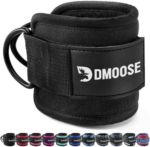 DMoose Ankle Strap for Cable Machine - One Size Fit with Premium Padding, Glute Kickback Ankle Strap, Ankle Cable Straps for Workout, Booty Workout, Leg Extension, Hip Abductors...