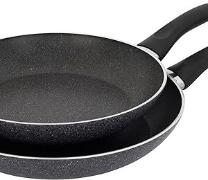 Henckels Everlift 2-Piece Granitium Nonstick Frying Pan Set, 10-inch and 12-inch frying pan, Made in Italy, durable 3-layer granite-hued nonstick coating from recycled...