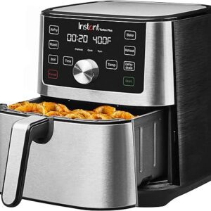 Instant Vortex Plus 6QT XL Air Fryer, 6-in-1, Broils, Dehydrates, Crisps, Roasts, Reheats, Bakes for Quick Easy Meals, 100+ In-App Recipes, Dishwasher-Safe, from the Makers of...