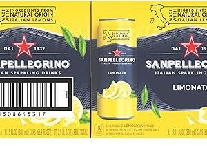 Sanpellegrino Italian Sparkling Drink Limonata, Sparkling Lemon Beverage, 24 Pack of 11.15 Fl Oz Cans