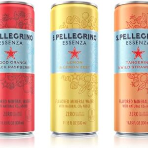 S.Pellegrino Essenza Variety Pack - Blood Orange, Lemon, Wild Strawberry,11.15 Fl. Oz (Pack of 24)