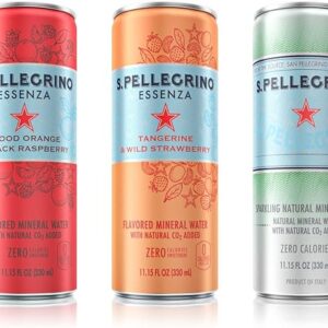 S.Pellegrino Essenza Variety Pack - Blood Orange, Wild Strawberry, Original (unflavored),11.15 Fl. Oz (Pack of 24)