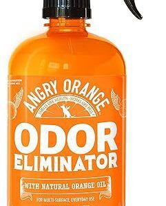 ANGRY ORANGE Pet Odor Eliminator for Strong Odor - Citrus Deodorizer for Strong Dog or Cat Pee Smells on Carpet, Furniture & Indoor Outdoor Floors - 24 Fluid Ounces - Puppy...