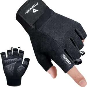 ATERCEL Workout Gloves for Men and Women, Exercise Gloves for Weight Lifting, Cycling, Gym, Training, Breathable and Snug fit