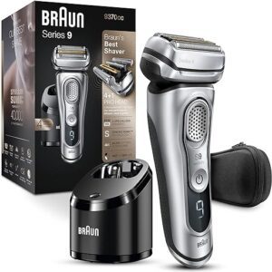 Braun Series 9 9370cc Rechargeable Wet & Dry Men's Electric Shaver with Clean & Charge Station