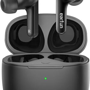 EarFun® Air True Wireless Earbuds, Bluetooth Earbuds with 4 Mics, Sweatshield™ IPX7 Waterproof with Volume Control, USB-C Fast Charge, in-Ear Headphones with Wireless Charging,...