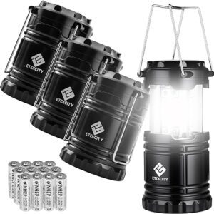 Etekcity Lantern Camping, Flashlight for Power Outages, Portable Camping Essentials Lights, Led Battery Operated Lamp for Emergency, Survival Gear and Supplies for Hurricane, 4...