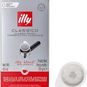 illy E.S.E. Coffee Capsules - Classico Medium Roast, Chocolate & Caramel Notes - 18 Count