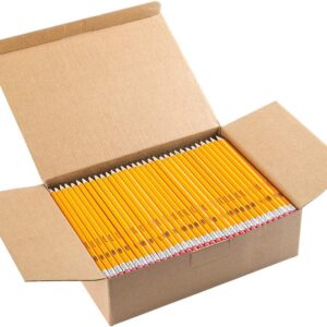 Madisi Wood-Cased #2 HB Pencils, Yellow, Pre-sharpened, Bulk Pack, 320 pencils