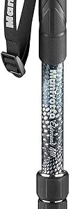 Manfrotto Element MII MMELMIIA5BK, Lightweight 5-Section Aluminium Travel Camera Monopod, with Wrist Strap, Rubber Grip, Twist Locks, Load up 15kg, for Compact Cameras,...