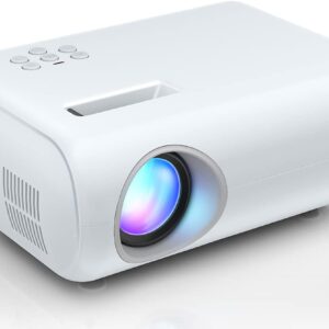 Mini Projector, CLOKOWE 2024 Upgraded Portable Projector with 9000 Lux and Full HD 1080P, Movie Projector Compatible with iOS/Android Phone/Tablet/Laptop/PC/TV Stick/Box/USB...