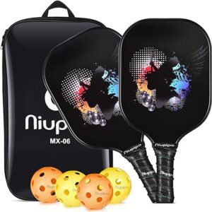 niupipo Pickleball Paddles, USAPA Approved Pro Graphite Pickleball Paddle/Paddles Set, Polypropylene Honeycomb Core, Cushion 4.72In Grip, Portable Bag/Paddle Cover, Lightweight...