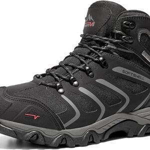 NORTIV 8 Men's Ankle High Waterproof Hiking Boots Outdoor Lightweight Shoes Trekking Trails Armadillo