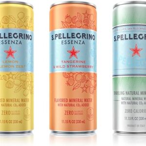 S.Pellegrino Essenza Variety Pack - Lemon, Wild Strawberry, Original (unflavored),11.15 Fl. Oz (Pack of 24)