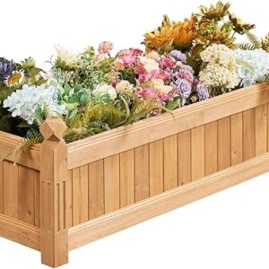 Yaheetech 43.5″ L×16″ W×14″ H Wooden Raised Garden Bed, Horticulture Wood Rectangular Garden Planter Outdoor, Raised Planter Box for Yard/Greenhouse/Vegetable/Flower/Herbs,...