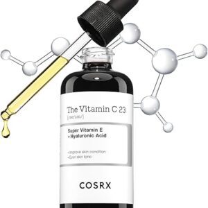 COSRX Pure Vitamin C 23% Serum with Vitamin E & Hyaluronic Acid, Brightening & Hydrating Facial Serum for Fine Lines, Uneven Skin Tone & Dull Skin, 0.7oz/20g, Korean Skincare