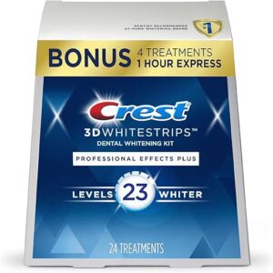 Crest 3D Whitestrips, Professional Effects Plus, Teeth Whitening Strip Kit, 48 Strips (24 Count Pack)