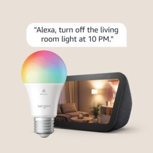 Echo Show 5 (3rd Gen)| Charcoal with Sengled Smart Color Bulb