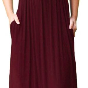 EUOVMY Women's Sleeveless Dress Casual Plain Loose Summer Vacation Long Maxi Dresses with Pockets