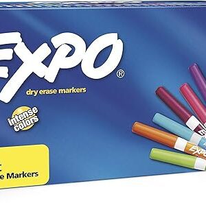 EXPO Dry Erase Markers, Whiteboard Markers with Low Odor Ink, Fine Tip, Assorted Vibrant Colors, 36 Count