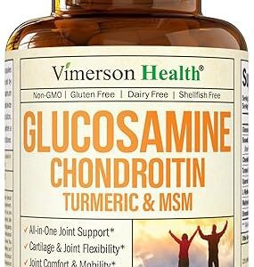 Glucosamine Chondroitin MSM Turmeric Boswellia - Joint Support Supplement. Antioxidant Properties. Helps with Inflammatory Response. Occasional Discomfort Relief for Back, Knees...