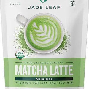 Jade Leaf Matcha Organic Café Style Sweetened Matcha Latte Premium Barista Crafted Mix - Original - Authentically Japanese (5.3 Ounce Pouch)