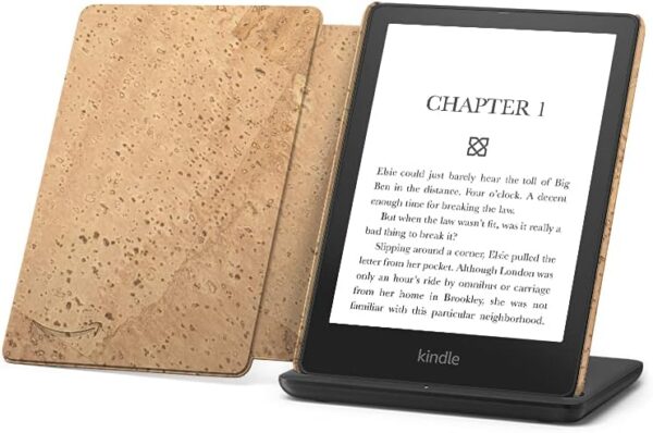 Kindle Paperwhite Signature Edition Essentials Bundle including Kindle Paperwhite Signature Edition - Wifi, Without Ads, Amazon Cork Cover, and Wireless charging dock