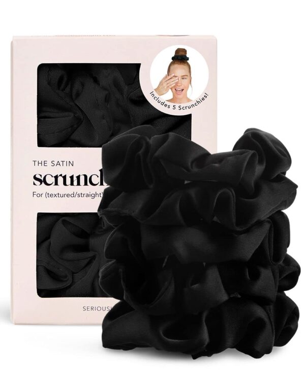 Kitsch Satin Hair Scrunchies for Women - Softer Than Silk Scrunchies for Hair | Satin Scrunchies for Girls | Satin Hair Ties for Women | Silk Hair Ties No Damage | Silk Ponytail...