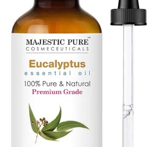 MAJESTIC PURE Eucalyptus Essential Oil | 100% Pure and Natural Eucalyptus Oil | Premium Grade Essential Oils for Hair Care, Home Diffusers, Skin, Aromatherapy, Massage and...