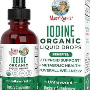 MaryRuth Organics Potassium Iodide | Iodine Supplement | 1 Year Supply | Iodine Drops | USDA Organic | Nascent Iodine | Vegan | Packaging May Vary | 1 Fl Oz