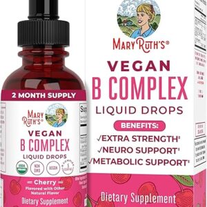 MaryRuth Organics Vitamin B Complex | B Complex Vitamins | Biotin | Vitamin B12 | Niacin | Folate | Metabolic Support Supplement | Vegan | USDA Organic | Non-GMO | Gluten Free |...