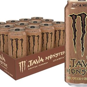 Monster Energy Java Loca Moca, Coffee + Energy Drink, 15 Ounce (Pack of 12)