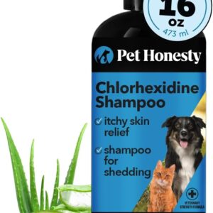 Pet Honesty Chlorhexidine Cat & Dog Anti-itch Shampoo, for Allergies, Itching, Dog Skin and Coat Supplement, Helps Shedding, Hot Spots, Deodorizing Dog Shampoo, Dog Grooming...