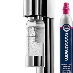 SodaStream Enso Sparkling Water Maker Bundle, 60L CO2 Canister, BPA Free Carbonating Bottle