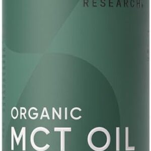 Sports Research Organic MCT Oil - Keto & Vegan MCTs C8, C10, C12 from Coconuts - Fatty Acid Brain & Body Fuel, Flavorless, Non-GMO & Gluten Free - Perfect in Coffee, Tea &...