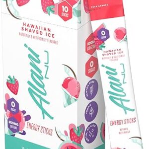 Alani Nu HAWAIIAN SHAVED ICE Energy Sticks | Energy Drink Powder | 200mg Caffeine | Pre Workout Performance with Antioxidants | On The Go Drink Mix | Biotin B Vitamins | Zero...