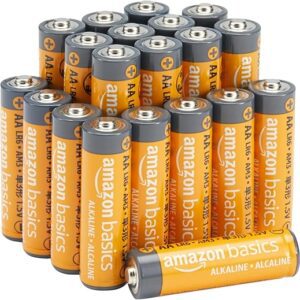 Amazon Basics 20-Pack AA Alkaline High-Performance Batteries, 1.5 Volt, 10-Year Shelf Life