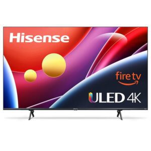 Hisense 58-Inch Class U6HF Series ULED 4K UHD Smart Fire TV (58U6HF) - QLED, 600-Nit Dolby Vision, HDR 10 plus, 240 Motion Rate, Voice Remote, Compatible with Alexa, Black