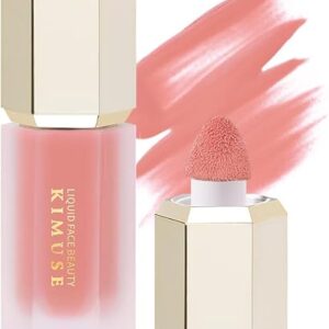 KIMUSE Soft Cream Blush Makeup, Liquid Blush for Cheeks, Weightless, Long-Wearing, Smudge Proof, Natural-Looking, Dewy Finish