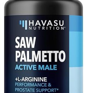 Saw Palmetto for Men with L Arginine Supplement - Hair Health & Male Health Support - L-Arginine Saw Palmetto Supplement with S7 Plant-Based Ingredients - Performance &...