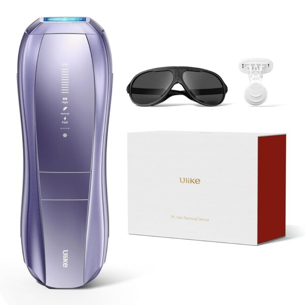 Ulike Laser Hair Removal, Air 10 IPL Hair Removal for Women and Men, 65°F Ice-Cooling Contact, Dual Lights, Skin Sensor & SHR Mode* for Nearly Painless, Effective & Long-Lasting...