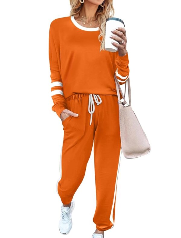 Aloodor Sweatsuit for Women 2 Piece Outfits for Womens Crewneck Sweatshirts Pullover