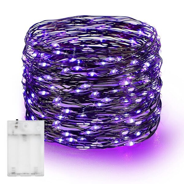 Dazzle Bright Fairy String Lights, 20 FT 60 LED Copper Wire Battery Operated Waterproof Lights, Halloween Decorations for Indoor Home Room Outdoor Garden Patio Party Decor...