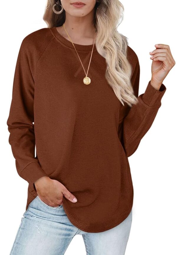 XIEERDUO Womens Sweatshirts Crewneck Loose Fitting Tops For Women Long Sleeve Shirts Pullover