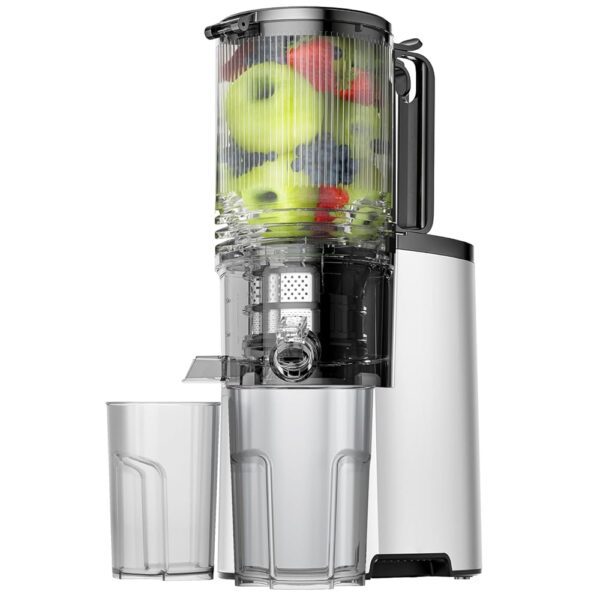 Cold Press Juicer, 400w Slow Juicer Machines with 5.4" Wide Feed Chute, Masticating Juicer with High Juice Yield for Whole Vegetables & Fruits, Easy Clean