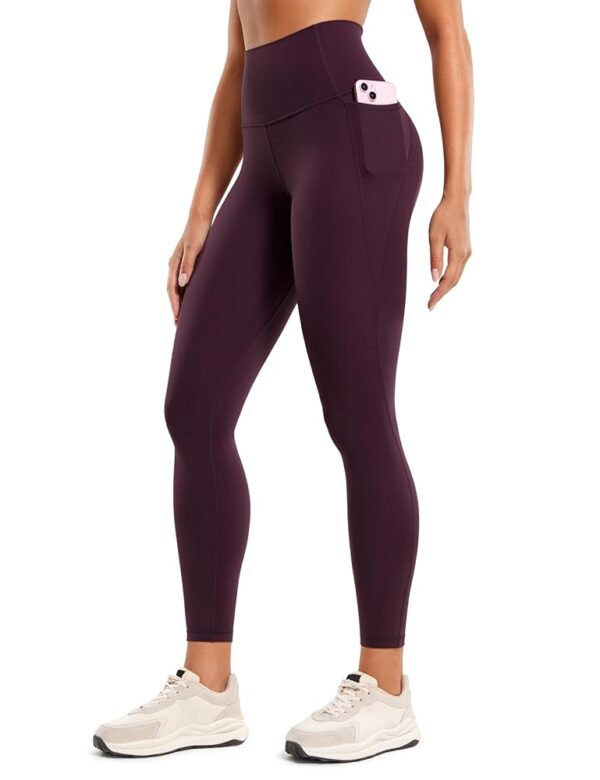 CRZ YOGA Womens Butterluxe Workout Leggings 25 Inches - High Waisted Gym Yoga Pants with Pockets Buttery Soft