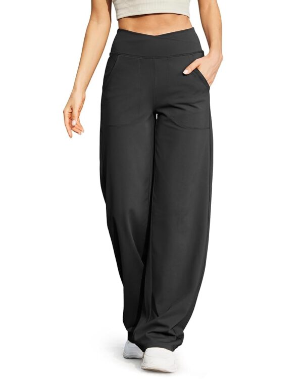 G4Free Wide Leg Pants for Women Loose Yoga Pants with Pockets Petite/Regular/Tall Stretch Casual Lounge Pants