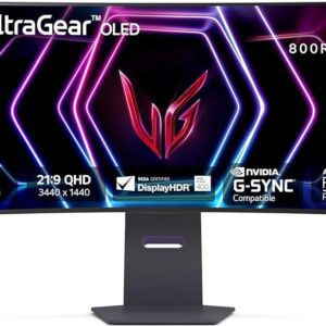 LG 39GS95QE Ultragear OLED Curved Gaming Monitor 39-Inch WQHD 800R 240Hz 0.03ms DisplayHDR True Black 400 AMD FreeSync Premium Pro NVIDIA G-Sync HDMI 2.1 DisplayPort...