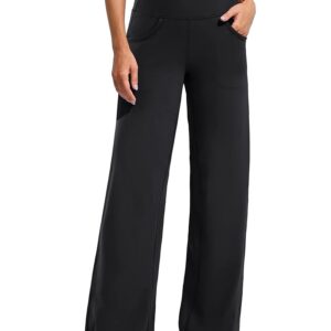 Promover Wide Leg Pants Woman Yoga Pants with Pockets Stretch Loose Casual Lounge Sweatpants Petite/Regular/Tall