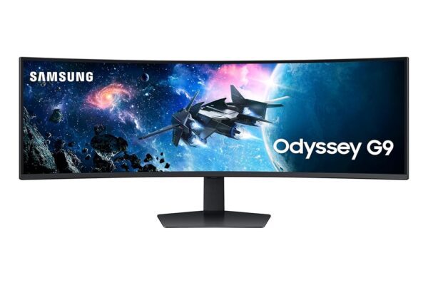 SAMSUNG 49-Inch Odyssey G9 Series DQHD 1000R Curved Gaming Monitor, 1ms(GtG), VESA DisplayHDR 1000, 240Hz, AMD FreeSync Premium Pro, Height Adjustable Stand, LS49CG954ENXZA, 2024